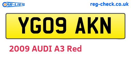 YG09AKN are the vehicle registration plates.