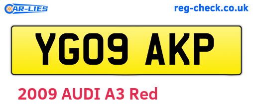 YG09AKP are the vehicle registration plates.