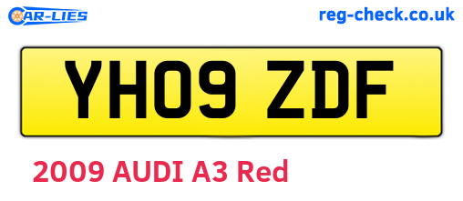 YH09ZDF are the vehicle registration plates.