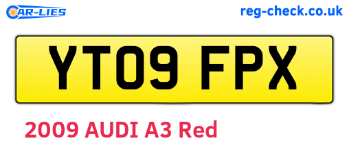 YT09FPX are the vehicle registration plates.