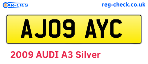 AJ09AYC are the vehicle registration plates.