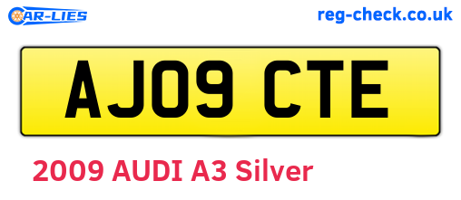 AJ09CTE are the vehicle registration plates.