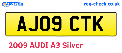 AJ09CTK are the vehicle registration plates.
