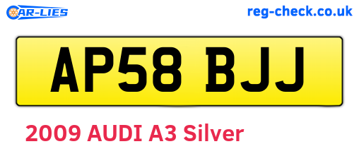 AP58BJJ are the vehicle registration plates.
