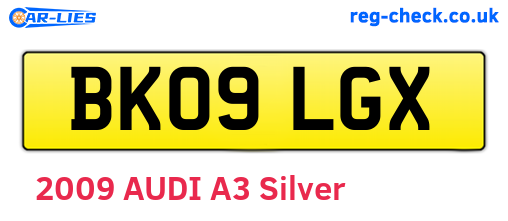 BK09LGX are the vehicle registration plates.