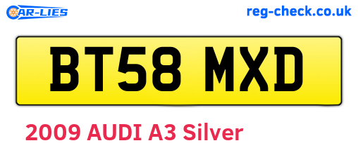 BT58MXD are the vehicle registration plates.