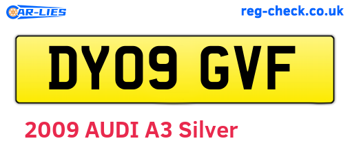 DY09GVF are the vehicle registration plates.