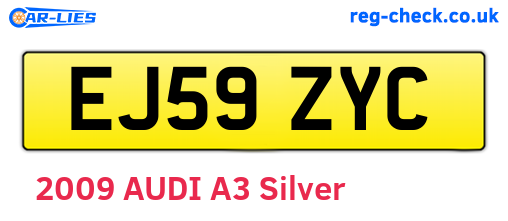 EJ59ZYC are the vehicle registration plates.