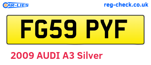 FG59PYF are the vehicle registration plates.
