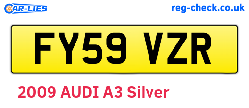 FY59VZR are the vehicle registration plates.