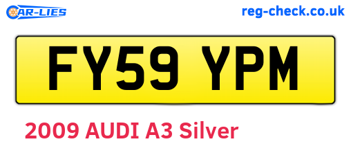 FY59YPM are the vehicle registration plates.