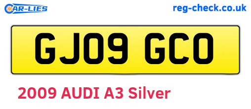 GJ09GCO are the vehicle registration plates.