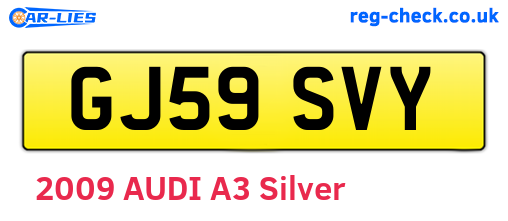 GJ59SVY are the vehicle registration plates.