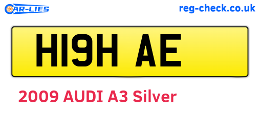 H19HAE are the vehicle registration plates.