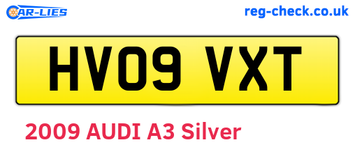 HV09VXT are the vehicle registration plates.