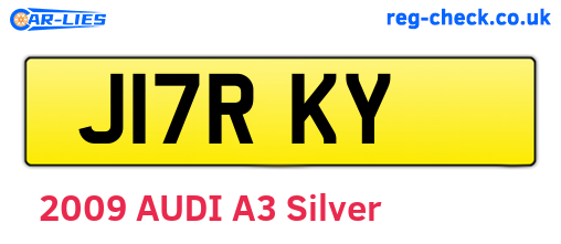 J17RKY are the vehicle registration plates.