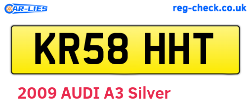 KR58HHT are the vehicle registration plates.