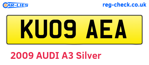 KU09AEA are the vehicle registration plates.