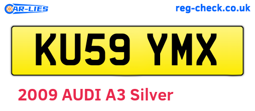 KU59YMX are the vehicle registration plates.