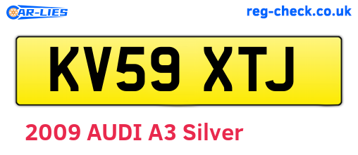 KV59XTJ are the vehicle registration plates.