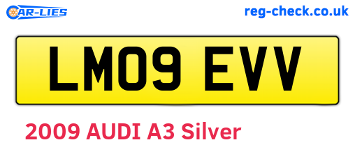 LM09EVV are the vehicle registration plates.