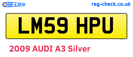 LM59HPU are the vehicle registration plates.