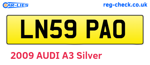 LN59PAO are the vehicle registration plates.