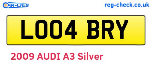 LO04BRY are the vehicle registration plates.