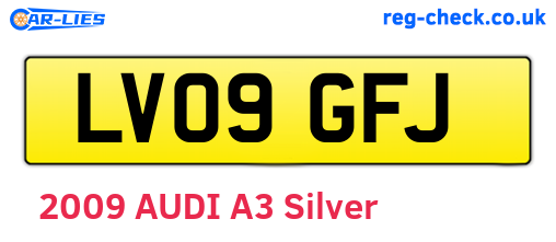 LV09GFJ are the vehicle registration plates.