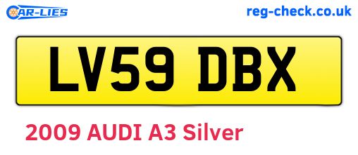 LV59DBX are the vehicle registration plates.