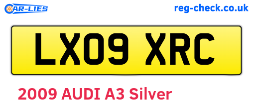 LX09XRC are the vehicle registration plates.