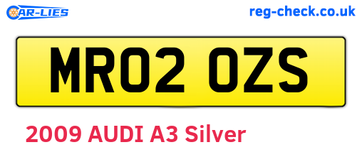 MR02OZS are the vehicle registration plates.