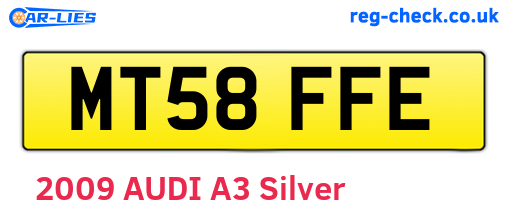 MT58FFE are the vehicle registration plates.