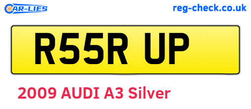 R55RUP are the vehicle registration plates.
