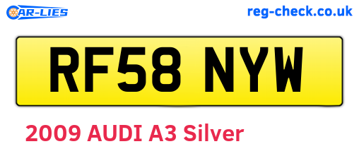 RF58NYW are the vehicle registration plates.