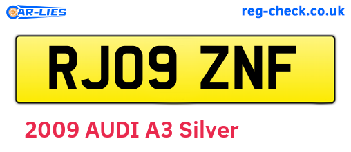 RJ09ZNF are the vehicle registration plates.