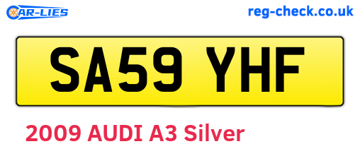 SA59YHF are the vehicle registration plates.