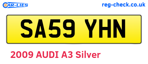 SA59YHN are the vehicle registration plates.