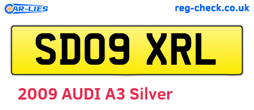 SD09XRL are the vehicle registration plates.