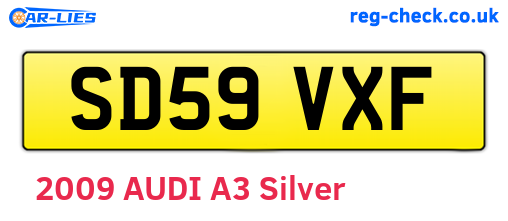 SD59VXF are the vehicle registration plates.