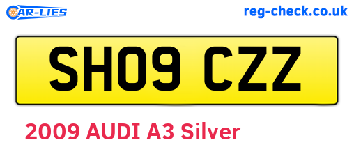SH09CZZ are the vehicle registration plates.