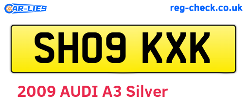 SH09KXK are the vehicle registration plates.