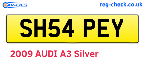 SH54PEY are the vehicle registration plates.