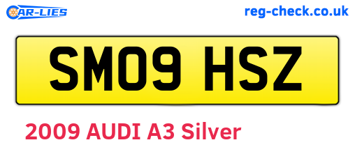SM09HSZ are the vehicle registration plates.