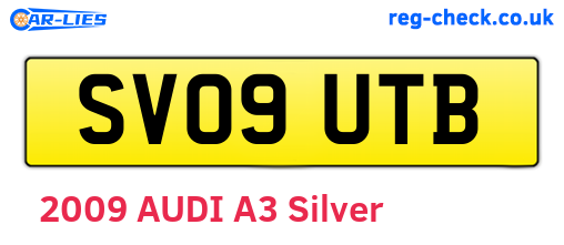 SV09UTB are the vehicle registration plates.