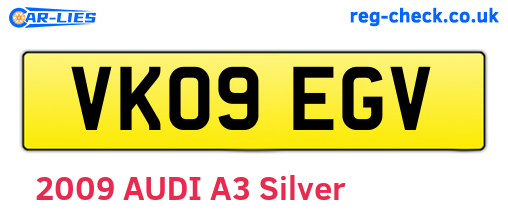 VK09EGV are the vehicle registration plates.