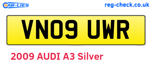 VN09UWR are the vehicle registration plates.