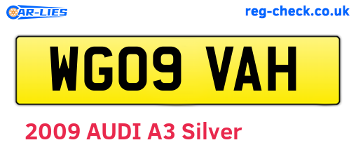 WG09VAH are the vehicle registration plates.
