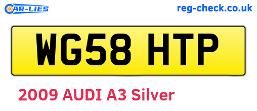 WG58HTP are the vehicle registration plates.