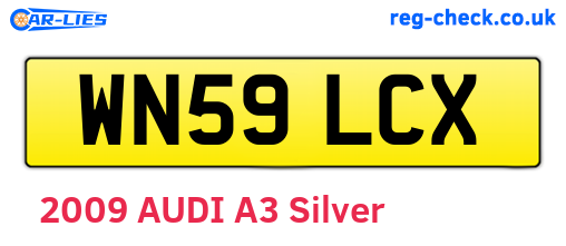 WN59LCX are the vehicle registration plates.